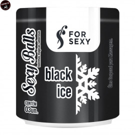 Bolinha Sexy Balls Funcional Black Ice 03 Unidades - For Sexy